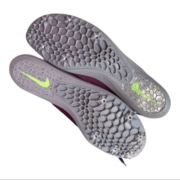 NIKE Zoom Mamba Sneakers Running Trainers Spikes Bordeaux Lime - Picture 4 of 10